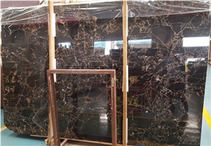 YUANDA Portoro Gold Black Marble Slabs Premium