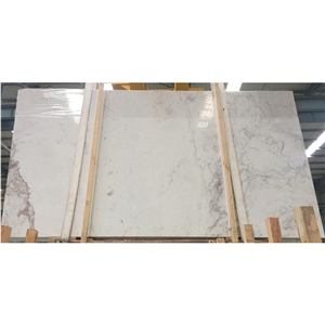 YUANDA White Volakas Marble Slabs Premium Polish
