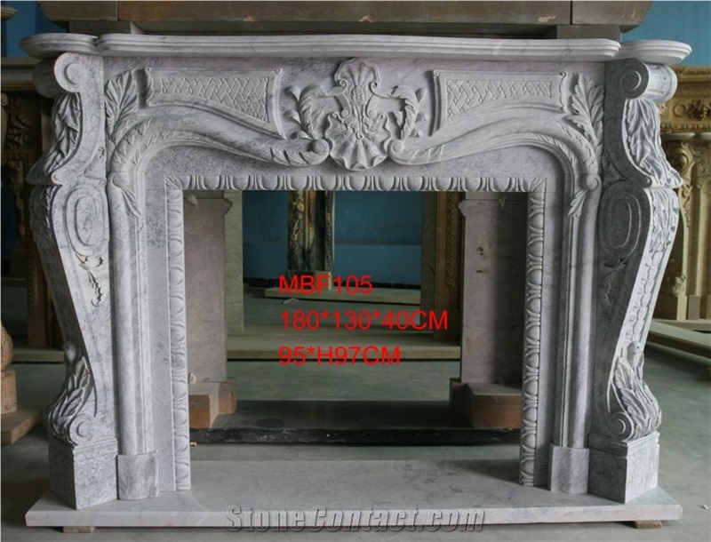 Green Marble Fireplace Mantel Indoor Fireplace Sculptured Fireplace