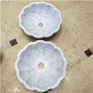 Carrara White Marble Sinks, Marble Bathroom Basins