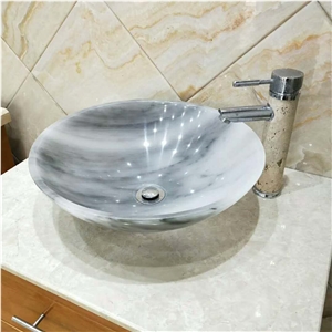 Gucci Grey Marble Bathroom Sink Round Basin