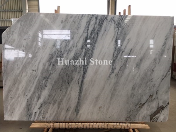 California White Marble Slabs Stone Wall Tiles Flooring Kitchen