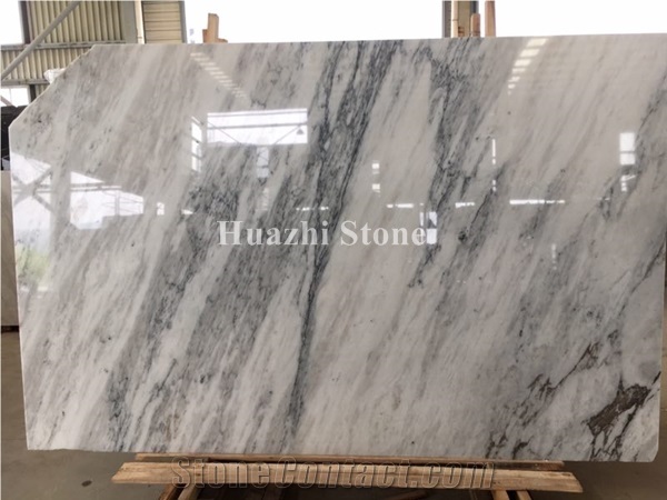 California White Marble Slabs Stone Wall Tiles Flooring Kitchen