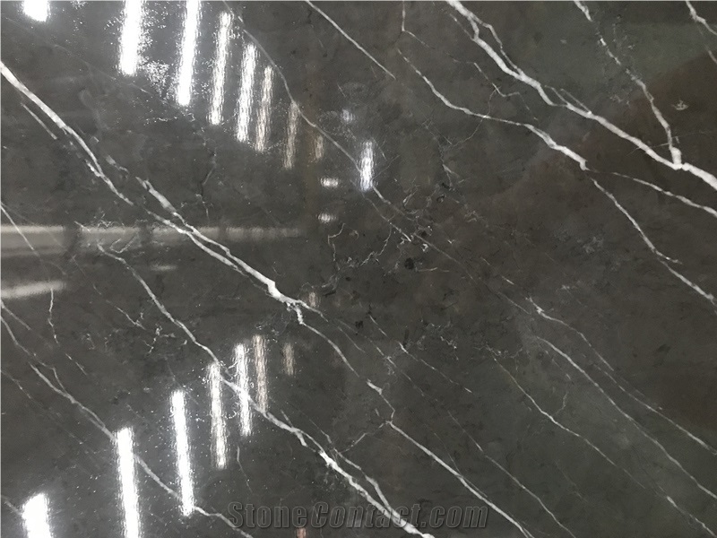 Pietra Grey Marble Slab, Iran Grey Marble Tiles for Flooring