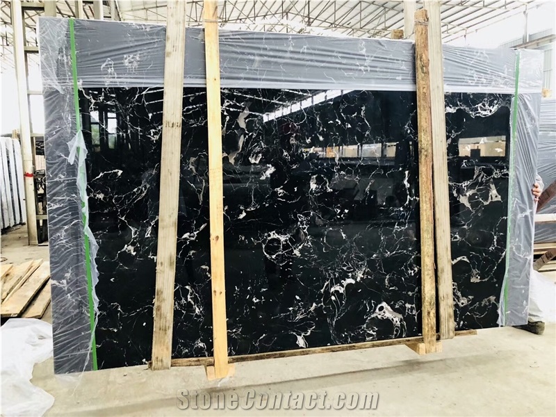 Black Nero Portoro Marble for Interial Wall and Floor Covering