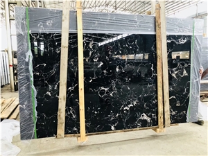 Black Nero Portoro Marble for Interial Wall and Floor Covering