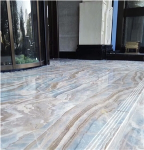 Blue Galaxy Marble Slabs Blue Marble from China Monet Sky for Wall