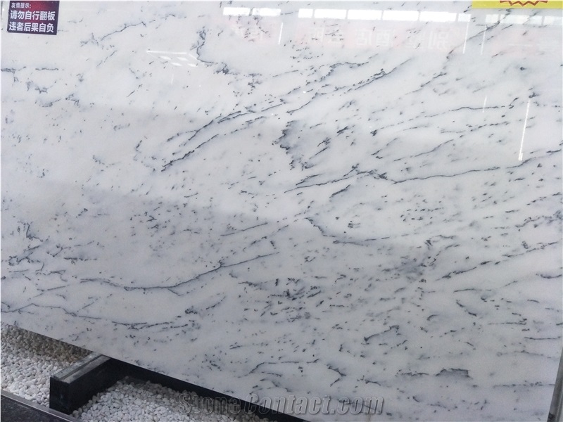 China Ink White Marble for Wall and Floor Covering/Tiles