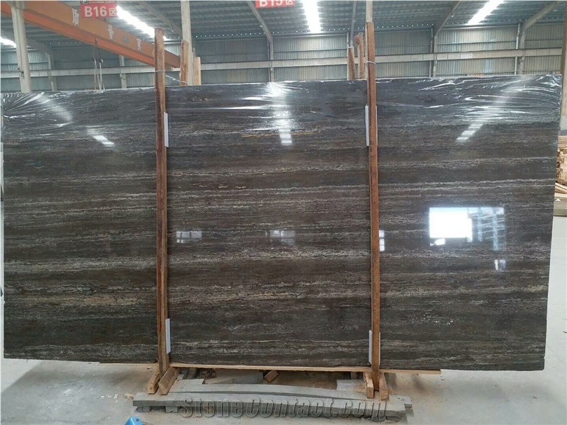 Titanium Silver Travertine for Interial Wall and Floor Covering