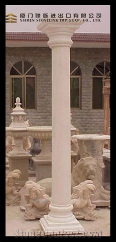 Roman Column China Beige Sandstone Column