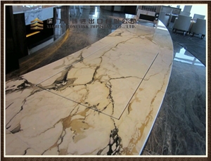 White Marble/Calacatta Bar Top/Reception Desk