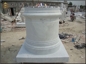 White Marble Roman Carving Column Base Pillar Base