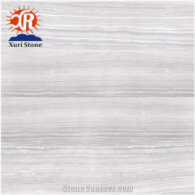 White Wooden Marble Floor and Wall Tile Grain Vein