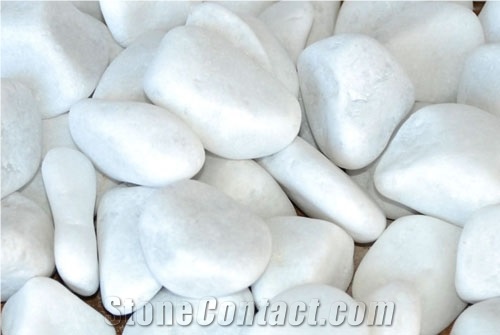 Calcit Pebbles, White Calcarenite Pebbles