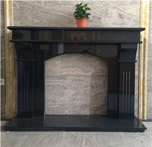 Indoor White Marble Stone Fireplace Mantel
