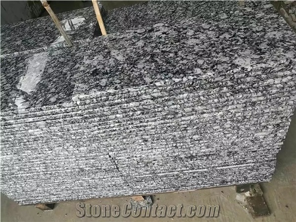 Spindrift White G377 Polished Granite Countertops