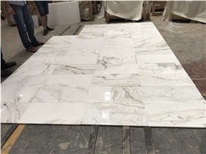 Calacatta Amber Marble Floor Tiles