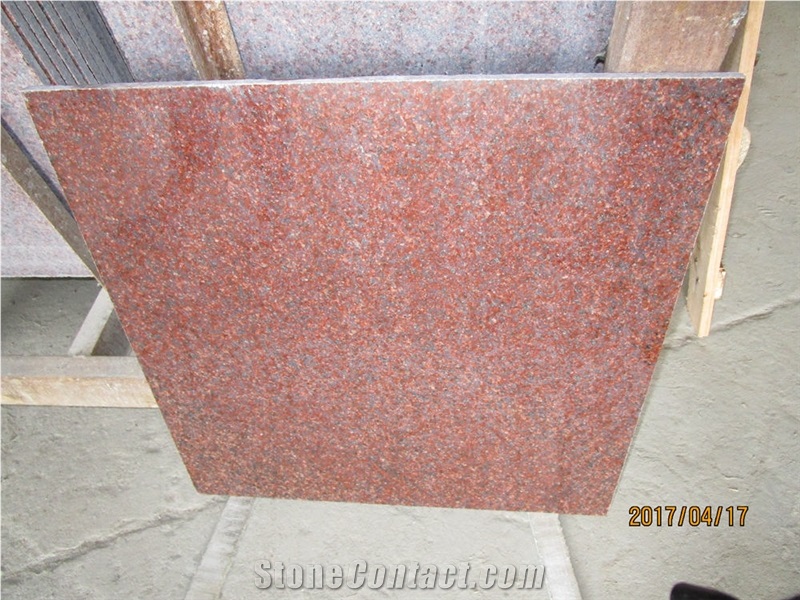 India Imperial Red Ruby Red Granite Tiles Slabs
