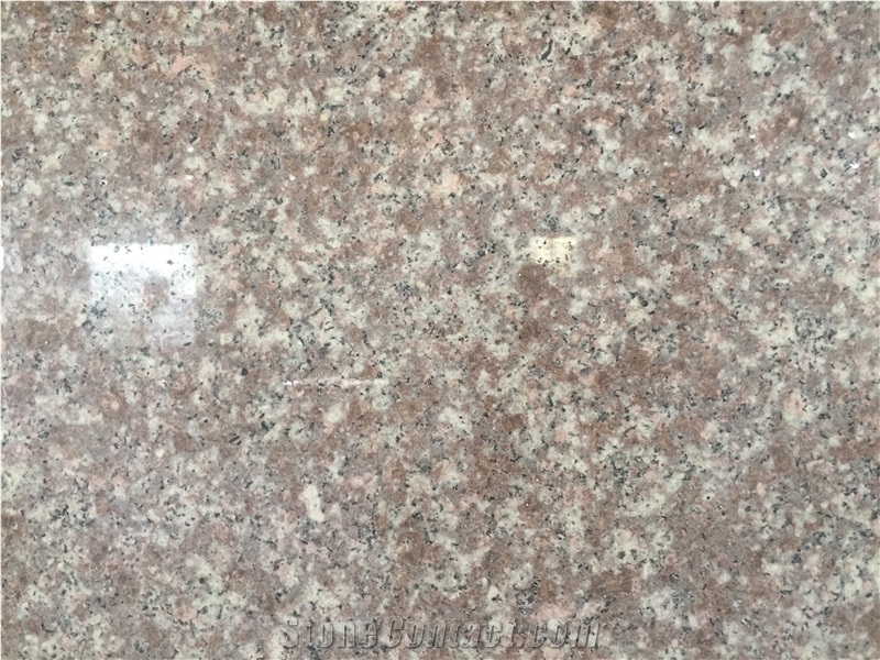 China Polished G687 Granite Slab Tile Peach Red
