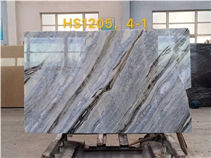 Blue Crystal Marble Slab,Elegant Blue Marble Tile