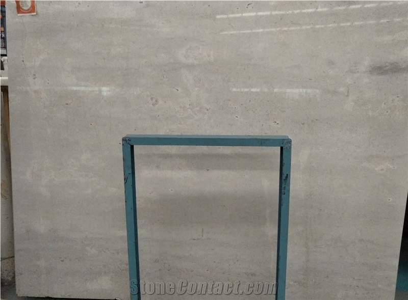 China Light Grey Travertine Polished Slab and Tile