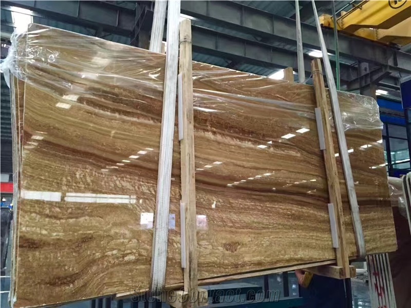 Classic Wood Marble Slab,Gold Yellow Wood Marble