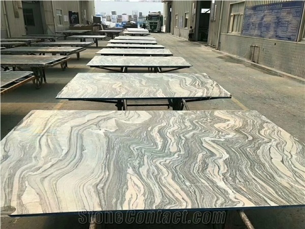 Cloud Wave Marble Slab,Green Seawave Marble Tile
