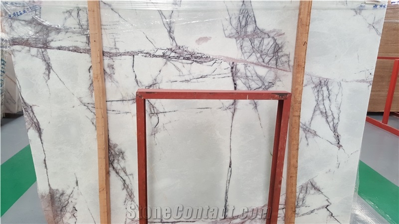 Lilac White Marble Slabs,Lilac Marble Tiles
