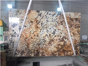 Brazil Gold Granite Big Slab, Granite Polished