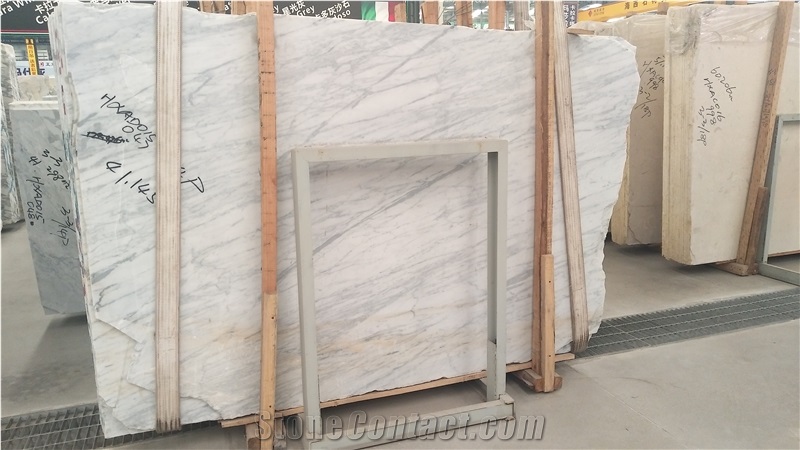Bianco Carrara White Marble Tiles Flooring Italy
