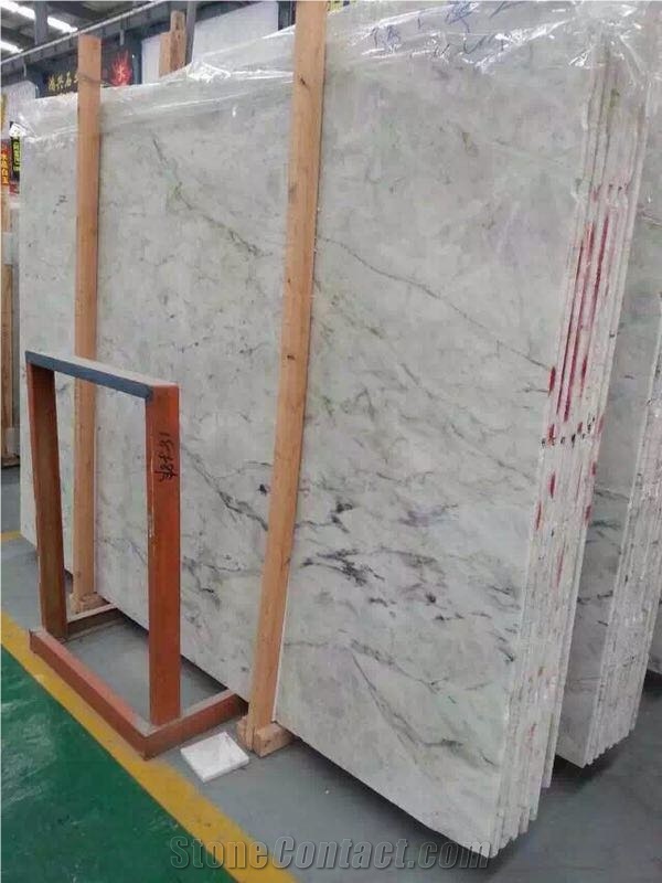 Myanmar Jade White Marble Tiles Slabs Floor Wall