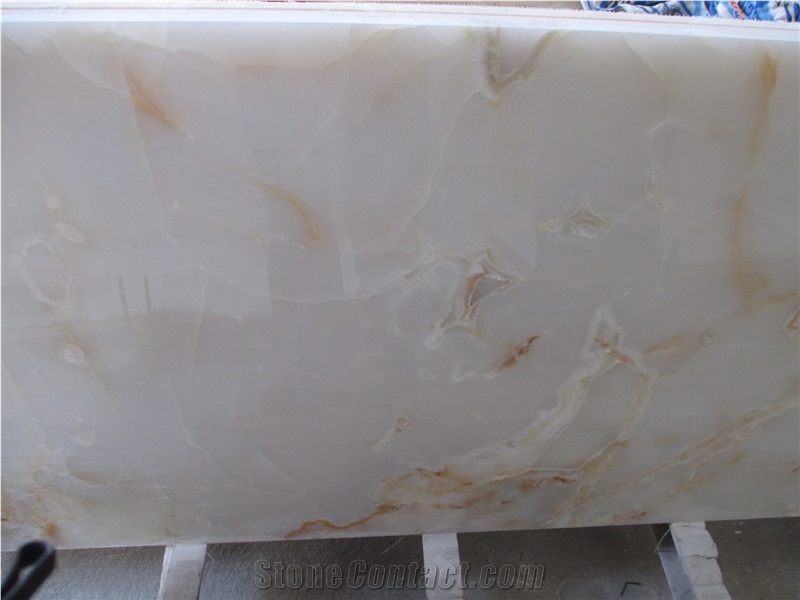 White Jade Onyx Flooring Tile Covering Slabs