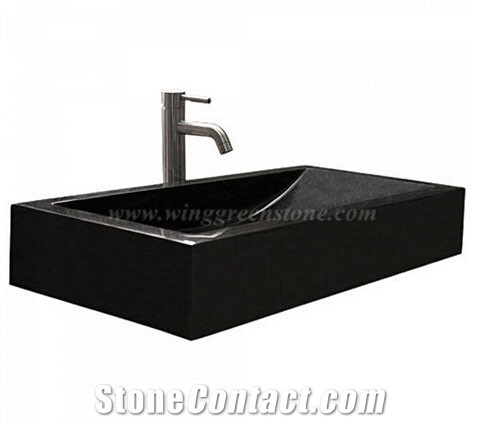 Absolute Black Granite Wash Basin, Boat Sink,