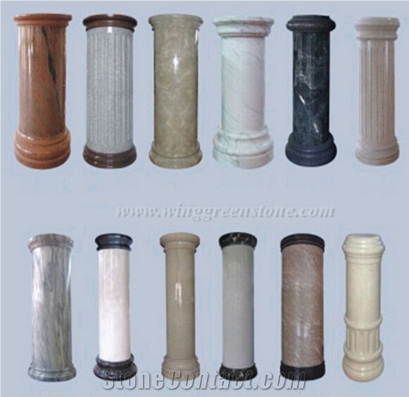 Beige Marble Decorative Stone Roman Column
