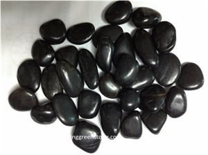 Black Polished, Honed Pebble Stones,River Stone