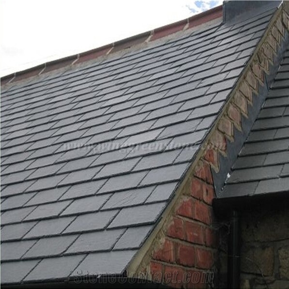 Black Slate Roof Tile, Rectagular Slate Roof