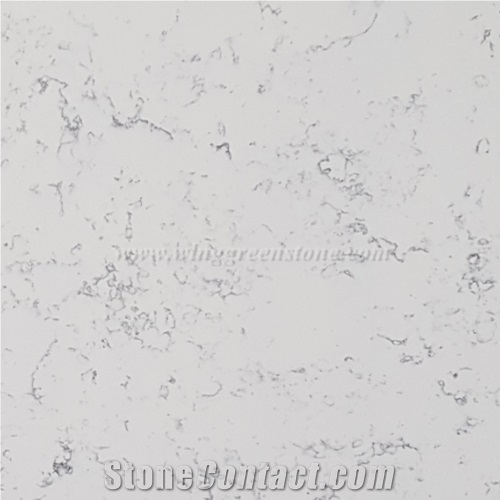 Carrara White Quartz Stone Slabs Tiles for Countertop