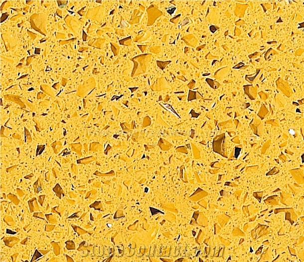 Crystal Yellow Artificial Quartz Slab & Tile