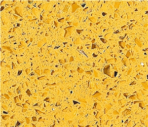Crystal Yellow Artificial Quartz Slab & Tile