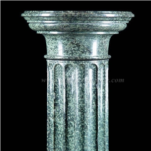 Decorative Stone Roman Column, China Green Granite
