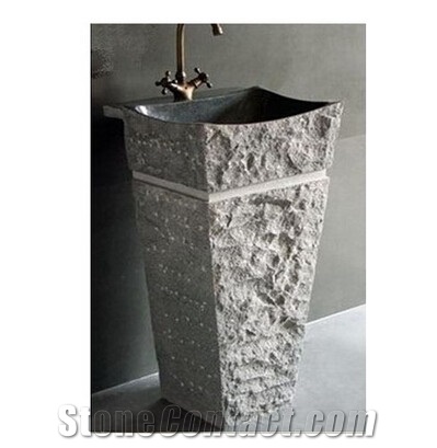 G654 Dark Grey Granite Pedestal Basins,