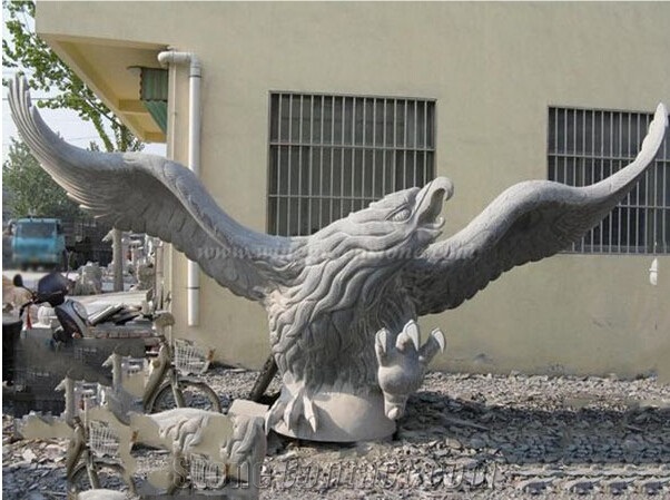 Granite Animal Carving Eagle, Stone Sculpture