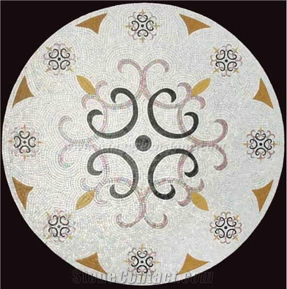 Marble Waterjet Medallion, Marble Mosaic Tile