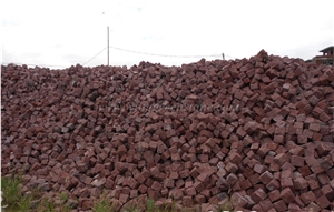 Red Porphyry Cubes, Red Porphyry Paver, Winggreen