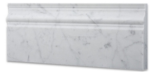 White Carrara Marble Skirting, White Marble Border