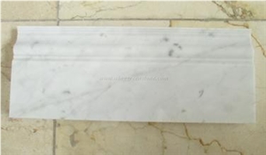 White Carrara Marble Skirting, White Marble Border
