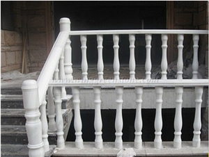White Marble Balustrade Railing Staircase Handrail