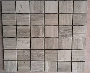 Wood Grain Grey Marble Mosaic, Bathroom Tiles