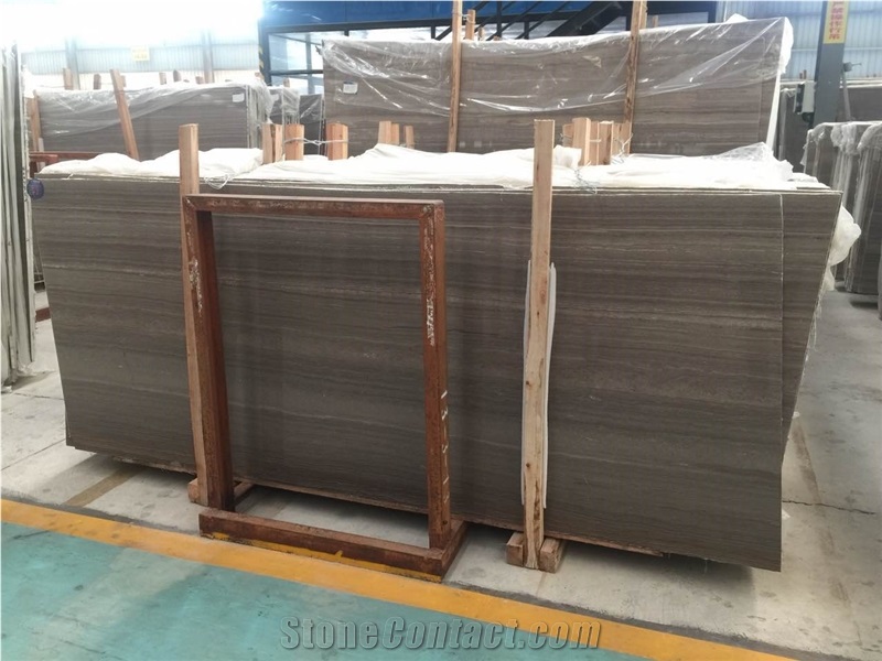Antique Brown Wooden Marble Slabs