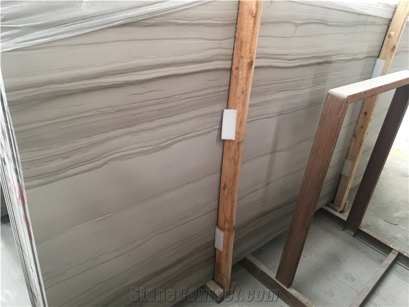Athens Grey Wood Marble Slabs Floor Tiles 60x30